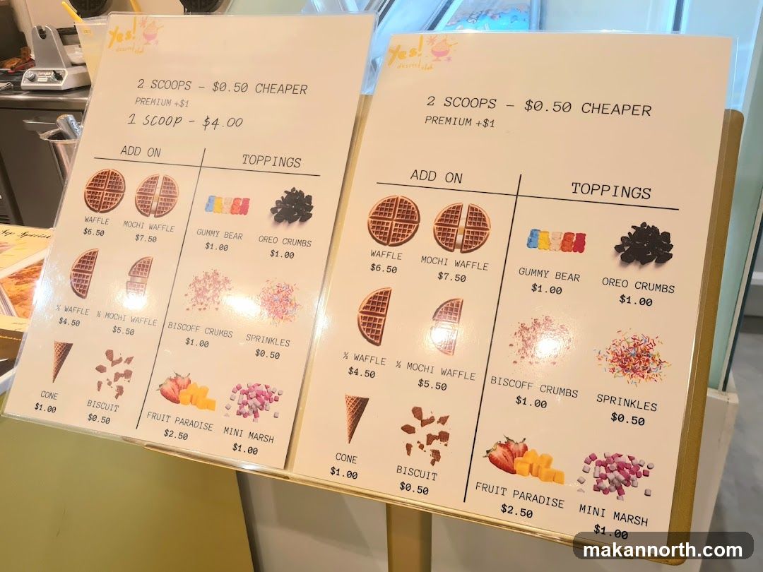 Dessert Menu