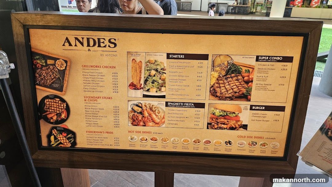 ANDES BY ASTONS Menu