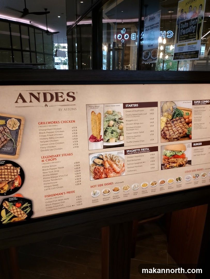 ANDES BY ASTONS Menu