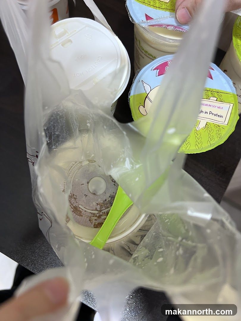 Soy Milk Drinks in a Bag