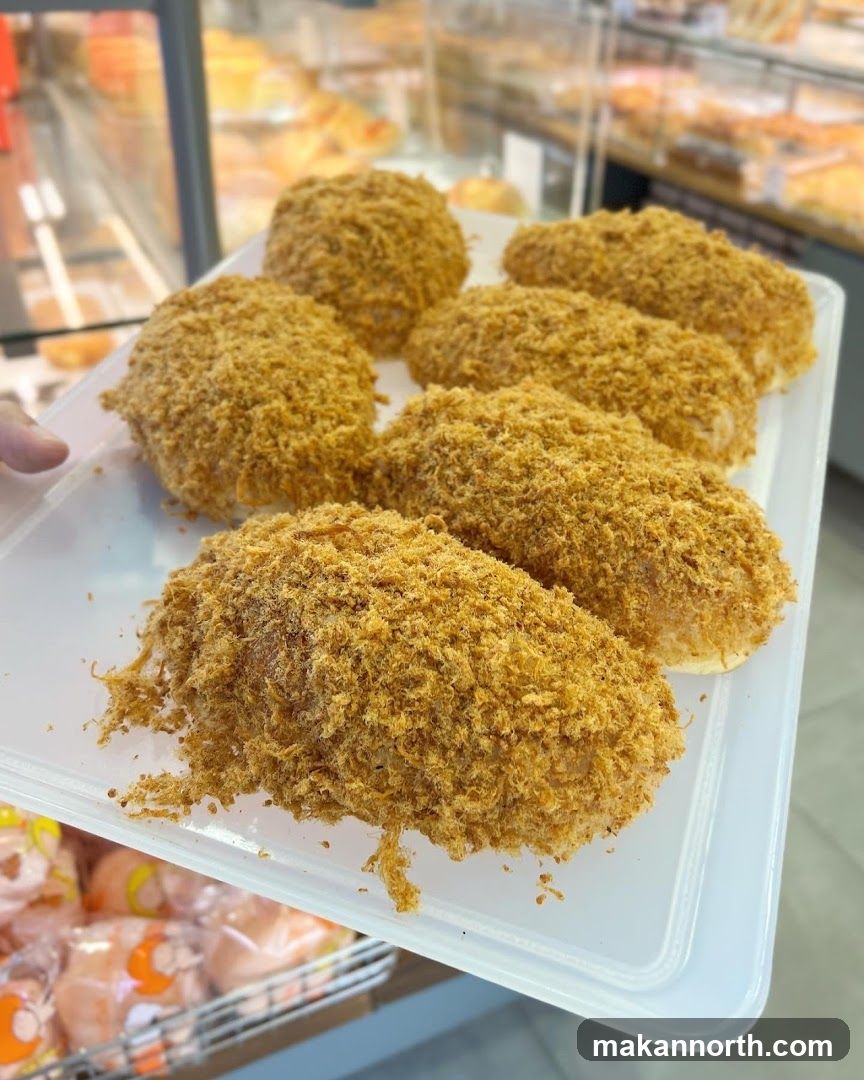 Bread with Shredded Pork Topping