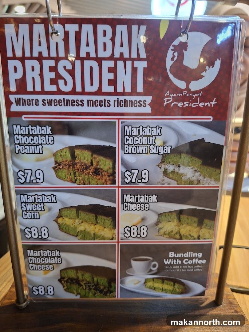 Martabak President Menu