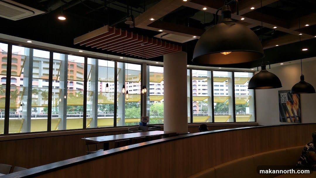 Restaurant Interior with Large Windows