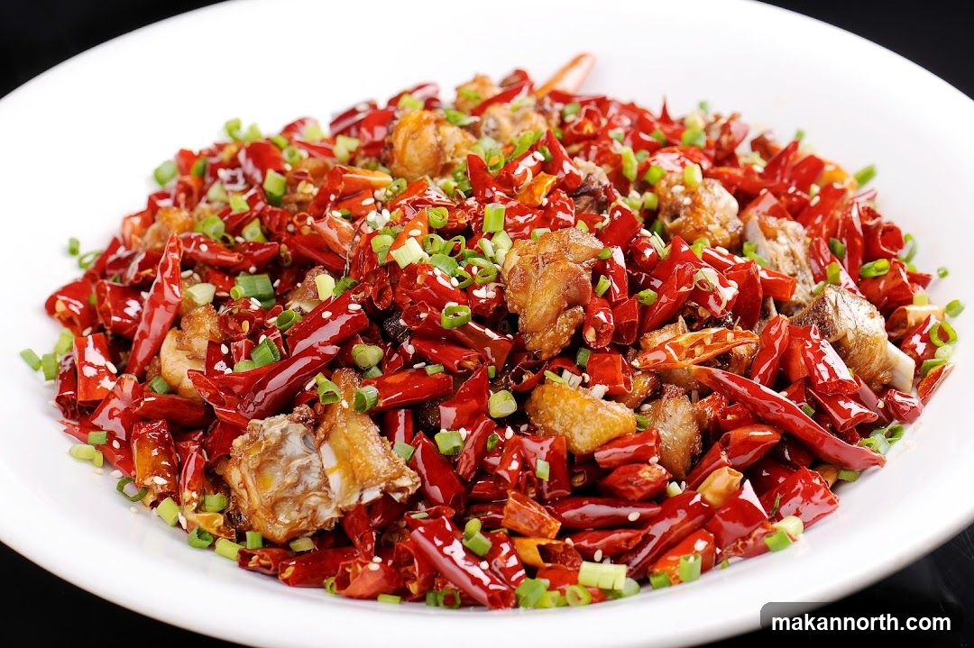 Spicy Fried Chicken with Chilies