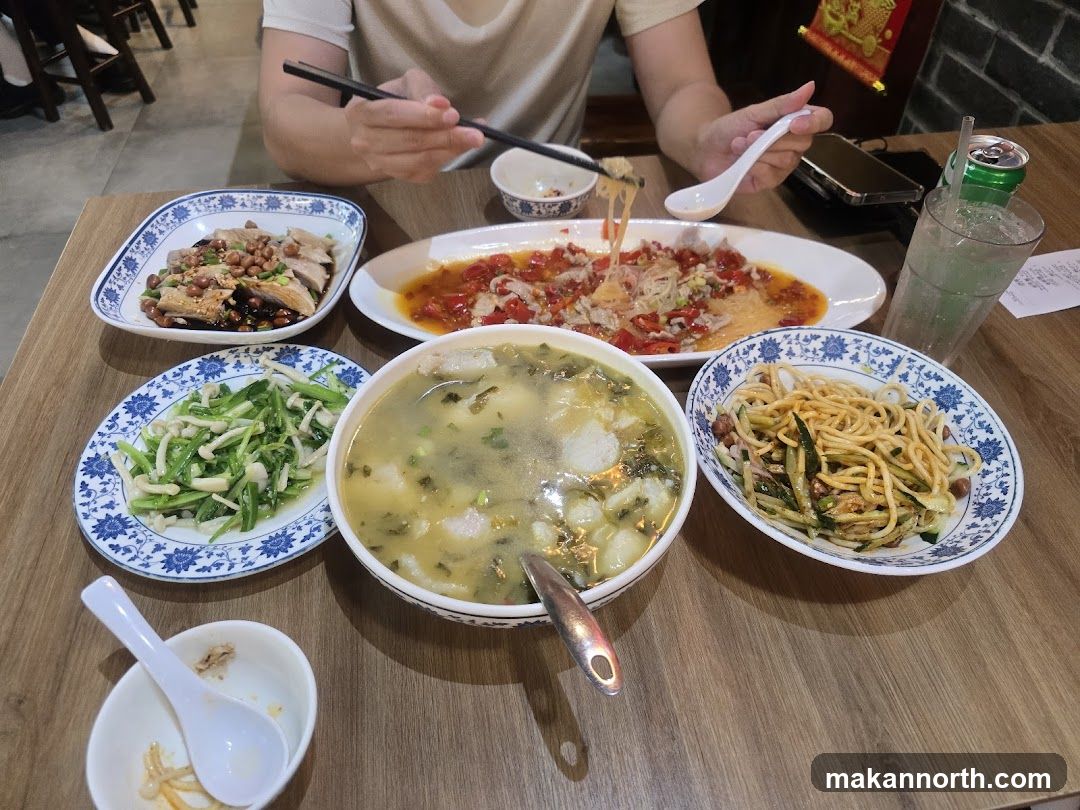Table with Chinese Food