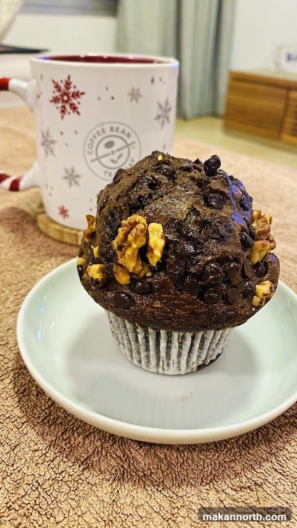 Chocolate Walnut Muffin and Coffee Mug