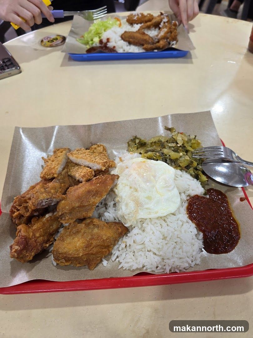 Fried Chicken and Rice Meal