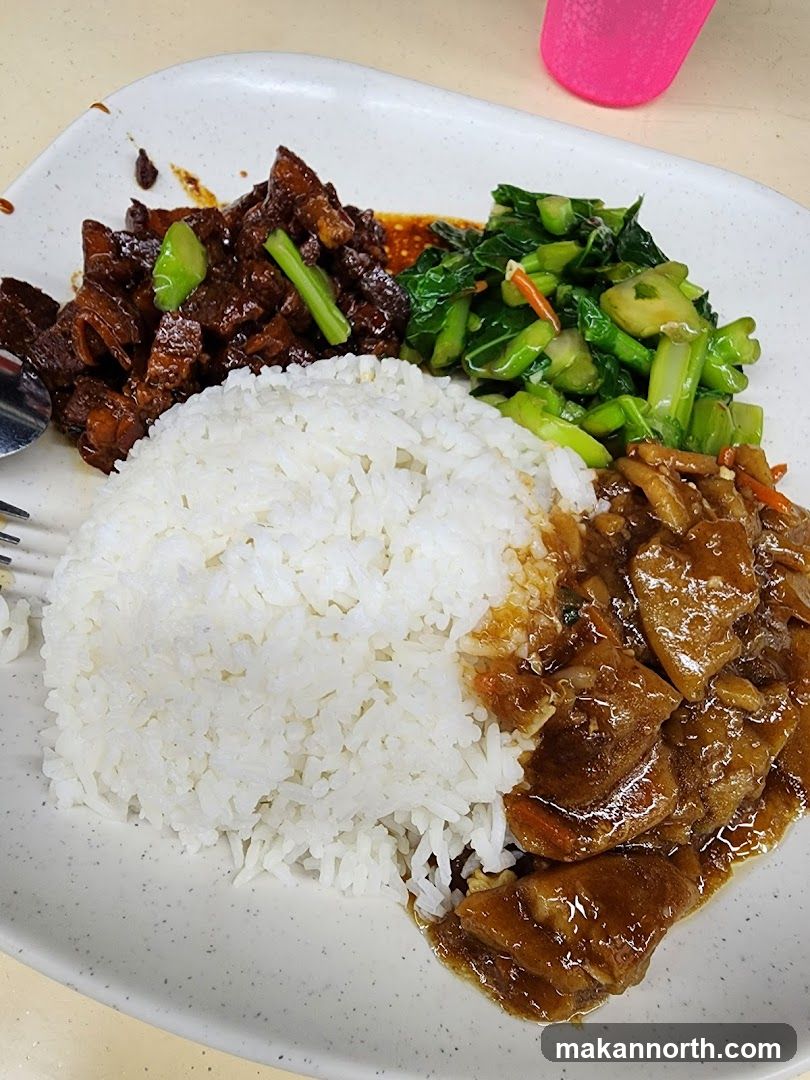 Rice with Braised Pork and Vegetables