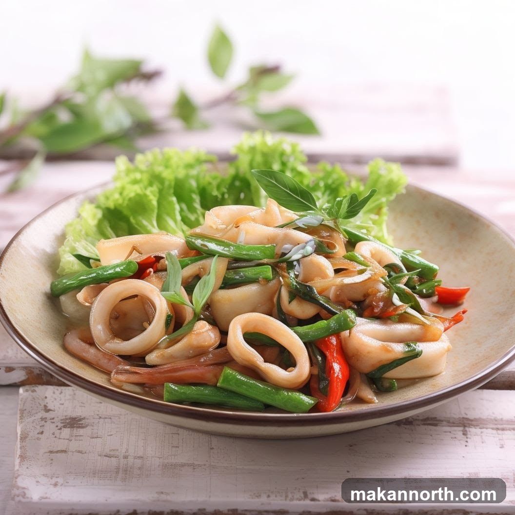 Stir-fried Squid with Green Beans