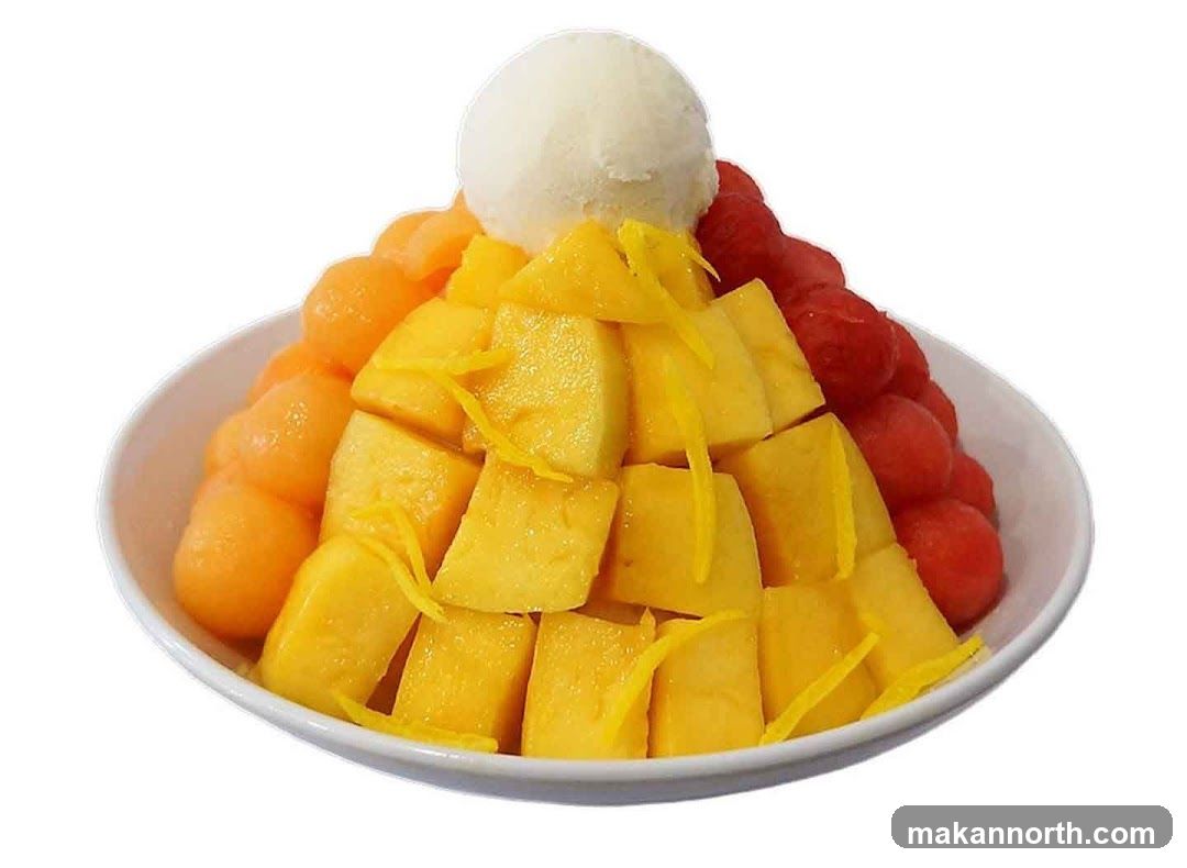 Mango and Melon Shaved Ice