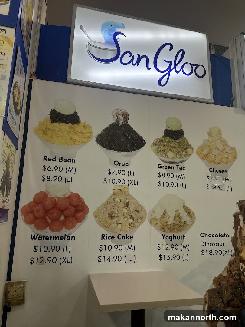San Gloo Menu