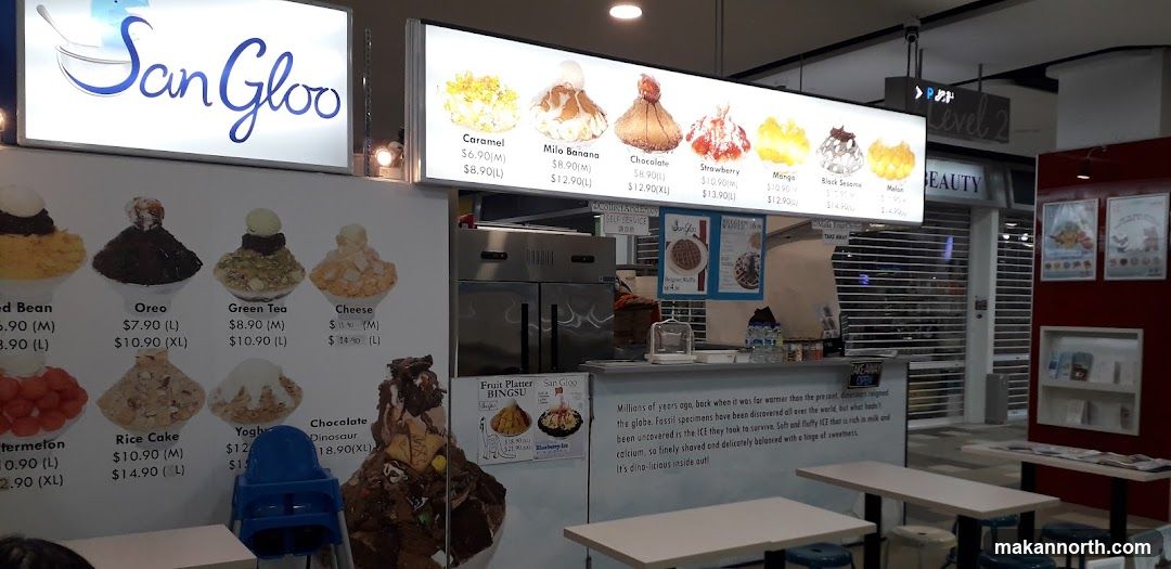 San Gloo Bingsu Menu and Storefront