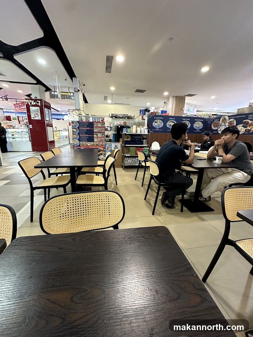 Food court seating area