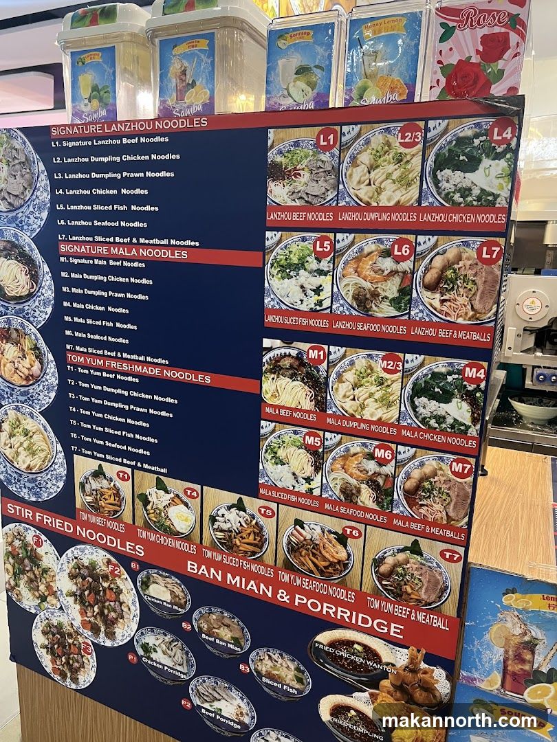 Noodle Menu