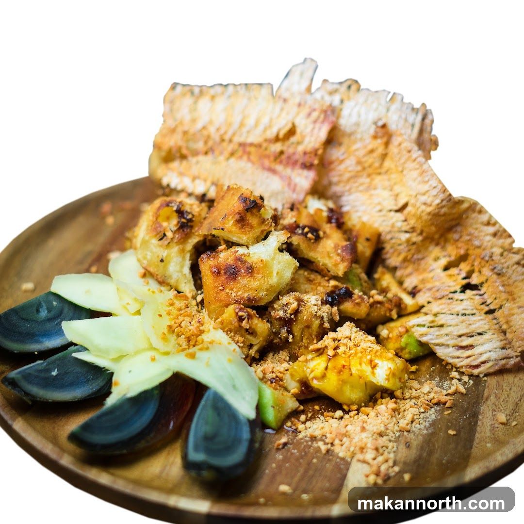 Fried Dough and Century Egg Salad