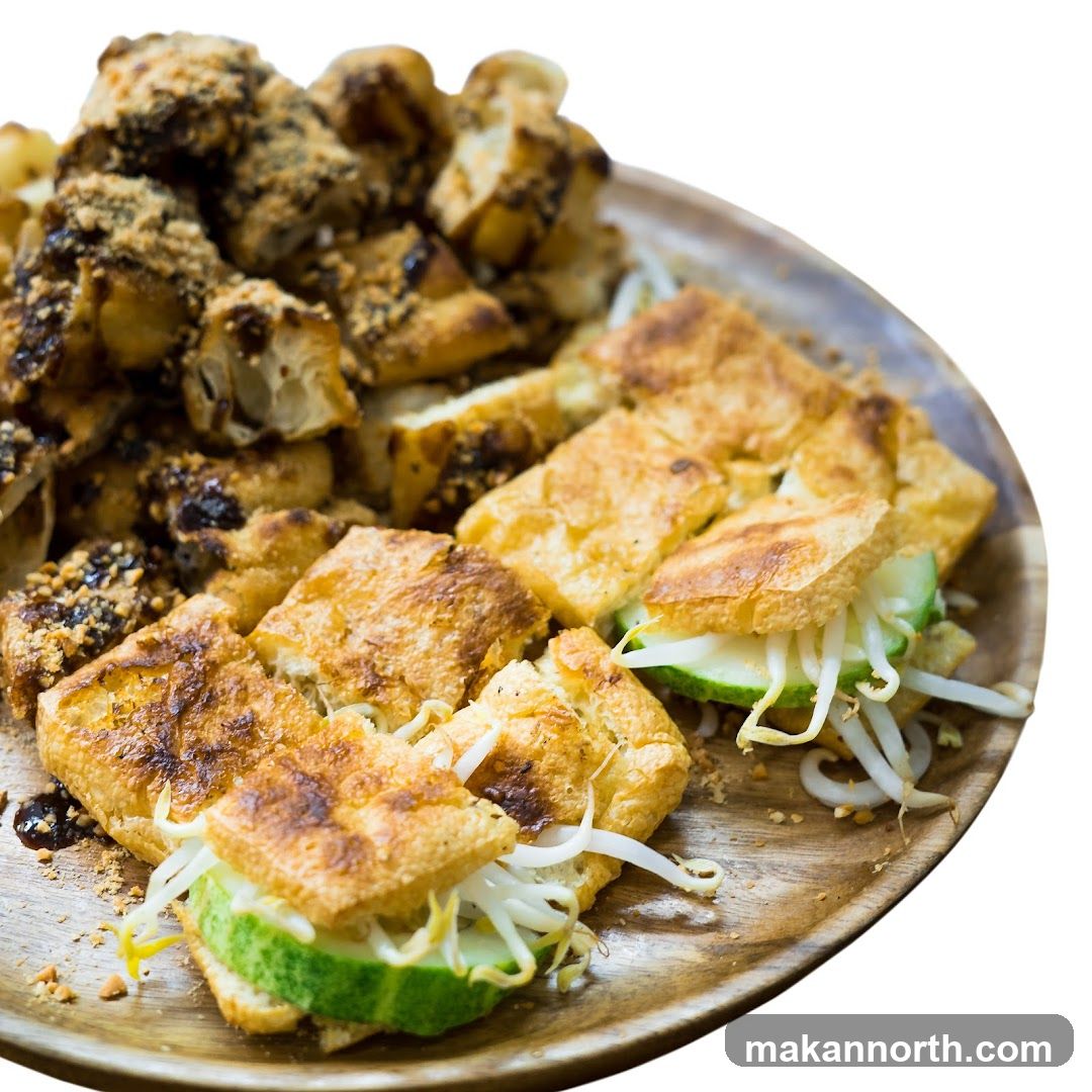 Fried Tofu and Dough Fritters with Sauce