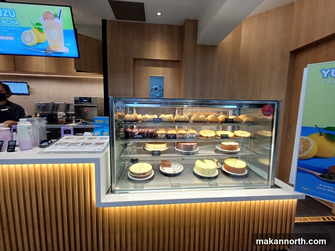 Cafe Interior with Pastries and Drinks