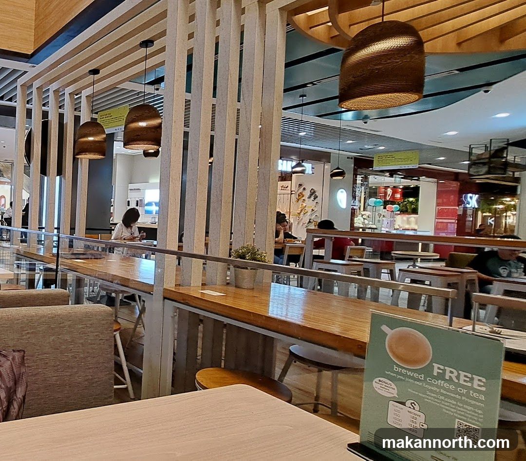 Cafe Interior with Promotional Sign