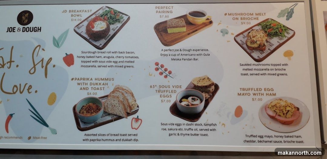 Joe & Dough Menu