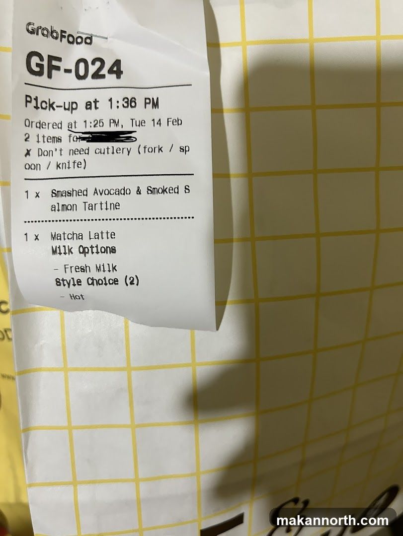 GrabFood Order Receipt