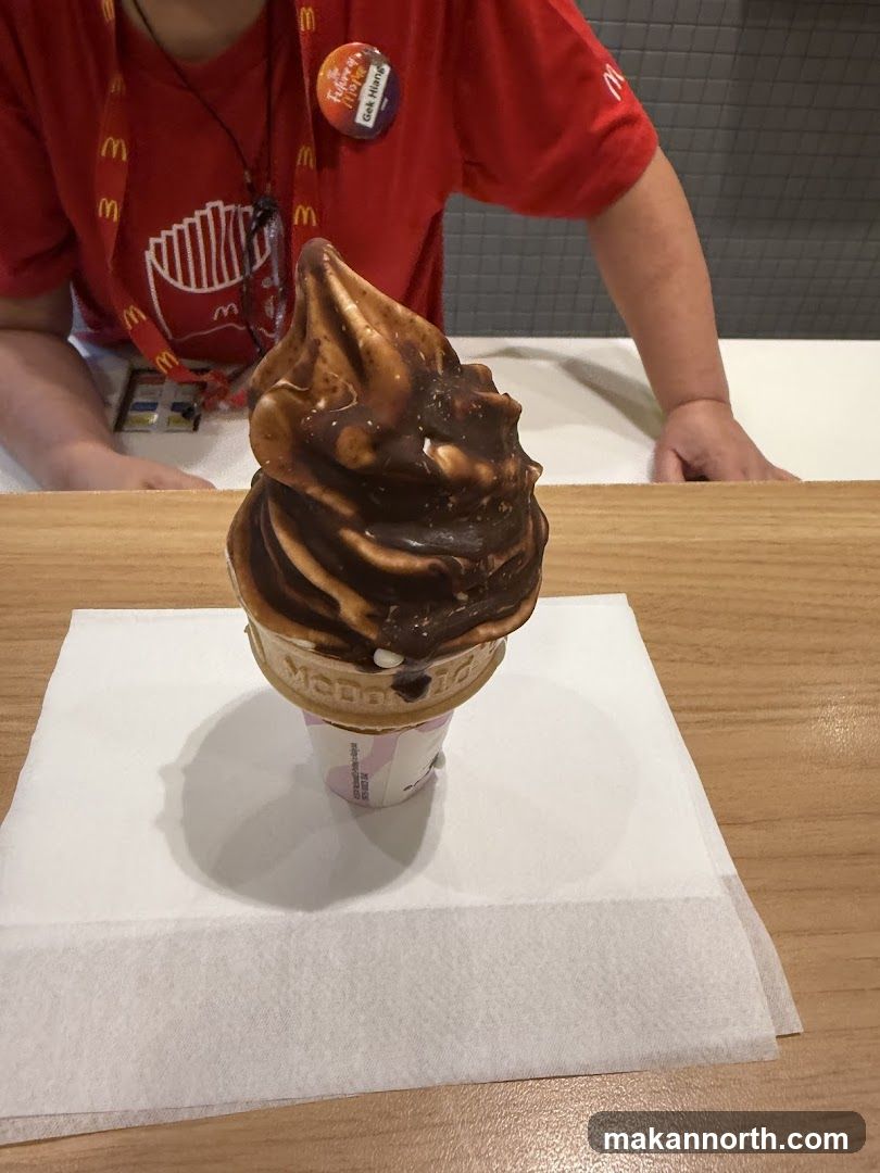 Chocolate Swirl Ice Cream Cone