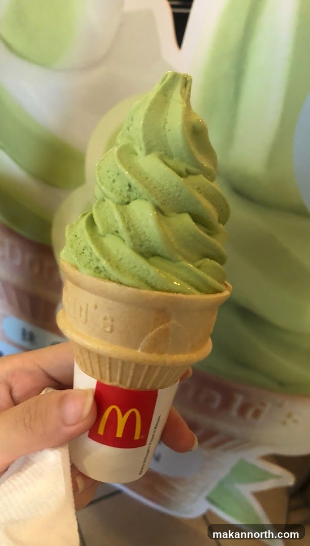 Matcha Soft Serve Ice Cream Cone