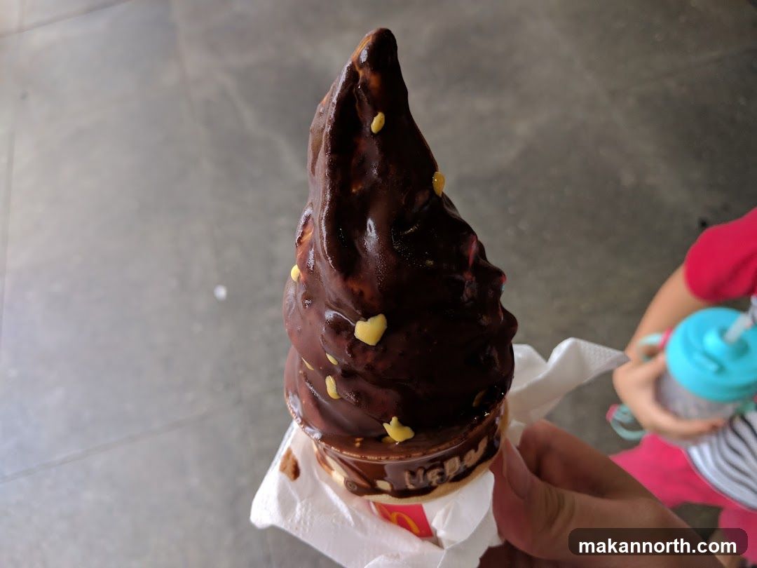 Chocolate-dipped ice cream cone