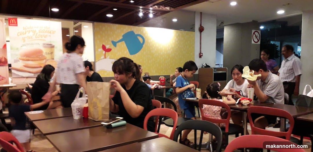 McDonald's Interior with Families