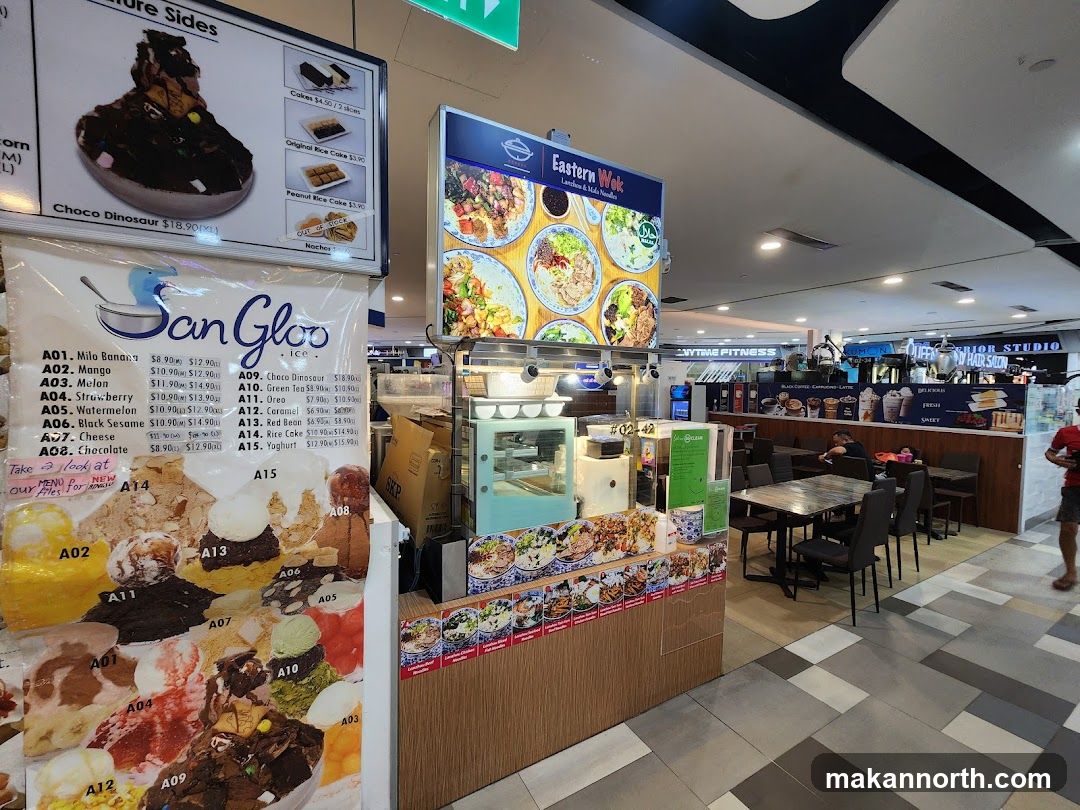 Food stalls in a mall
