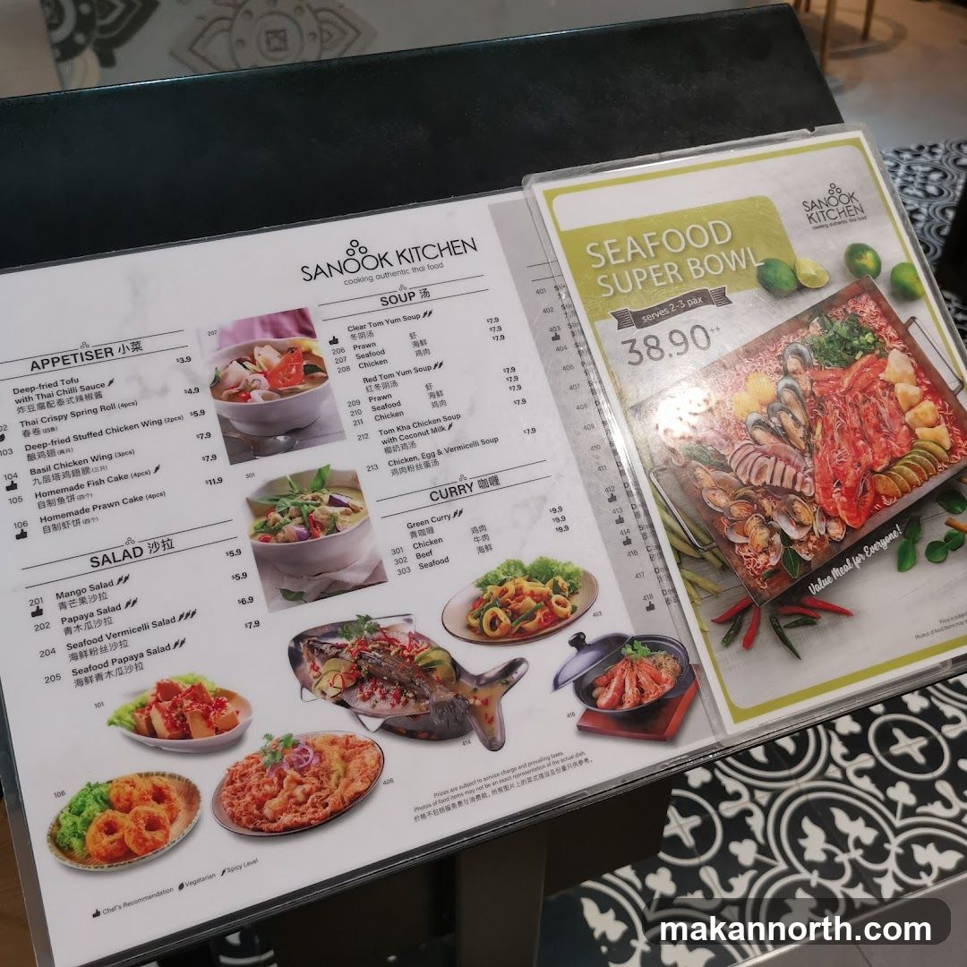 SANOOK KITCHEN Menu