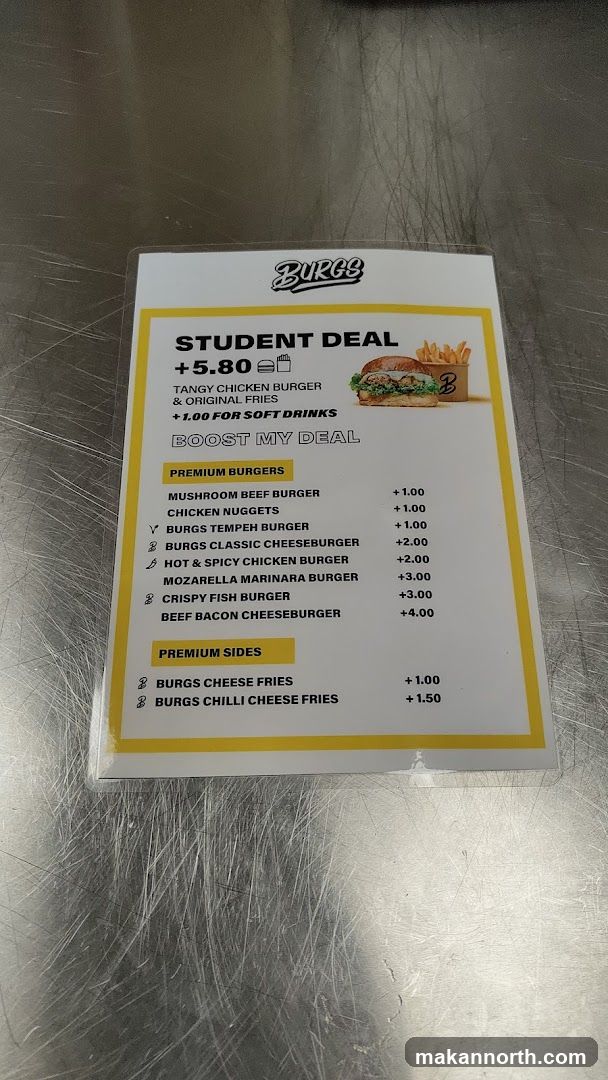 BURGS STUDENT DEAL