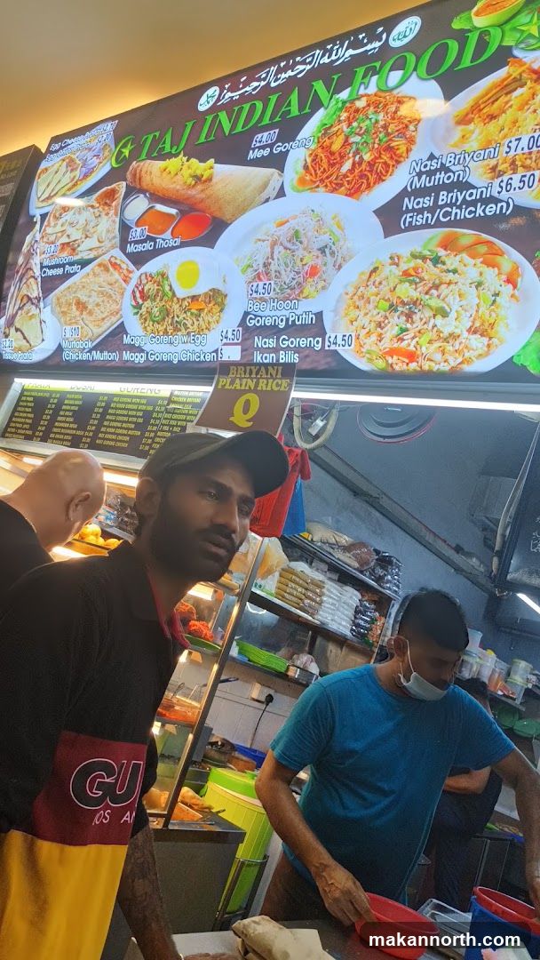 Indian Food Stall Menu