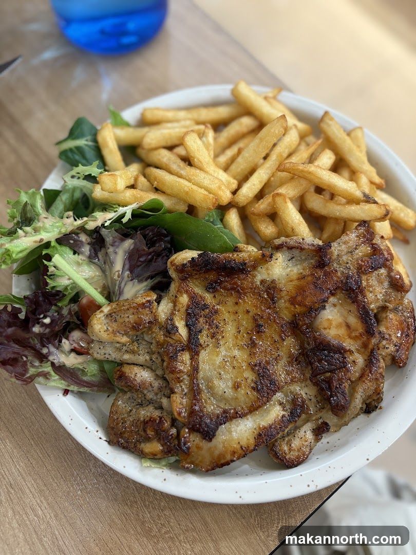 Grilled Chicken with Fries and Salad