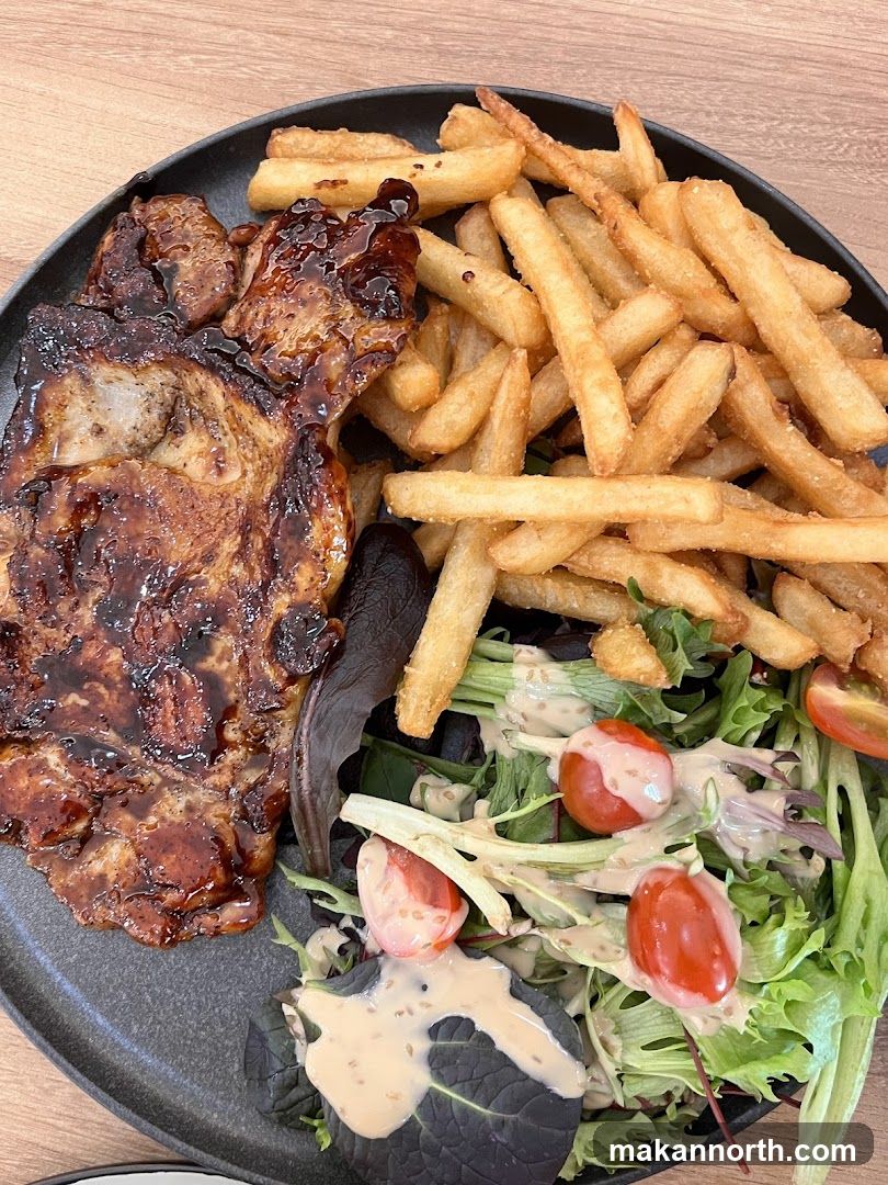 Grilled Chicken with Fries and Salad
