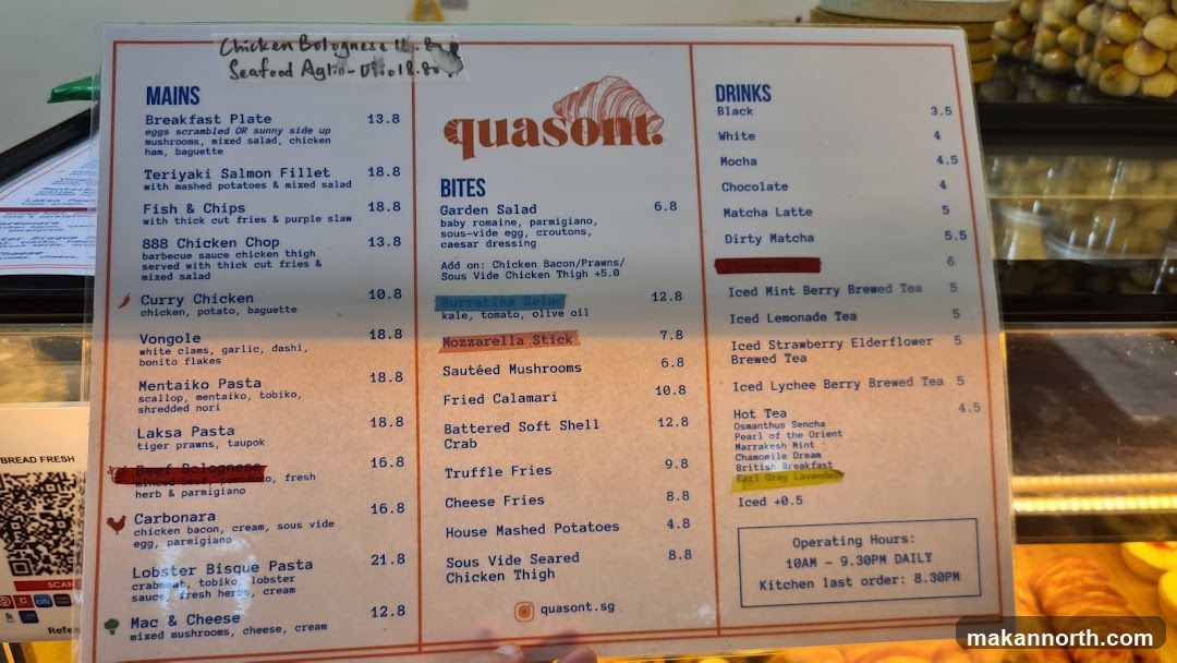 Quasont Menu
