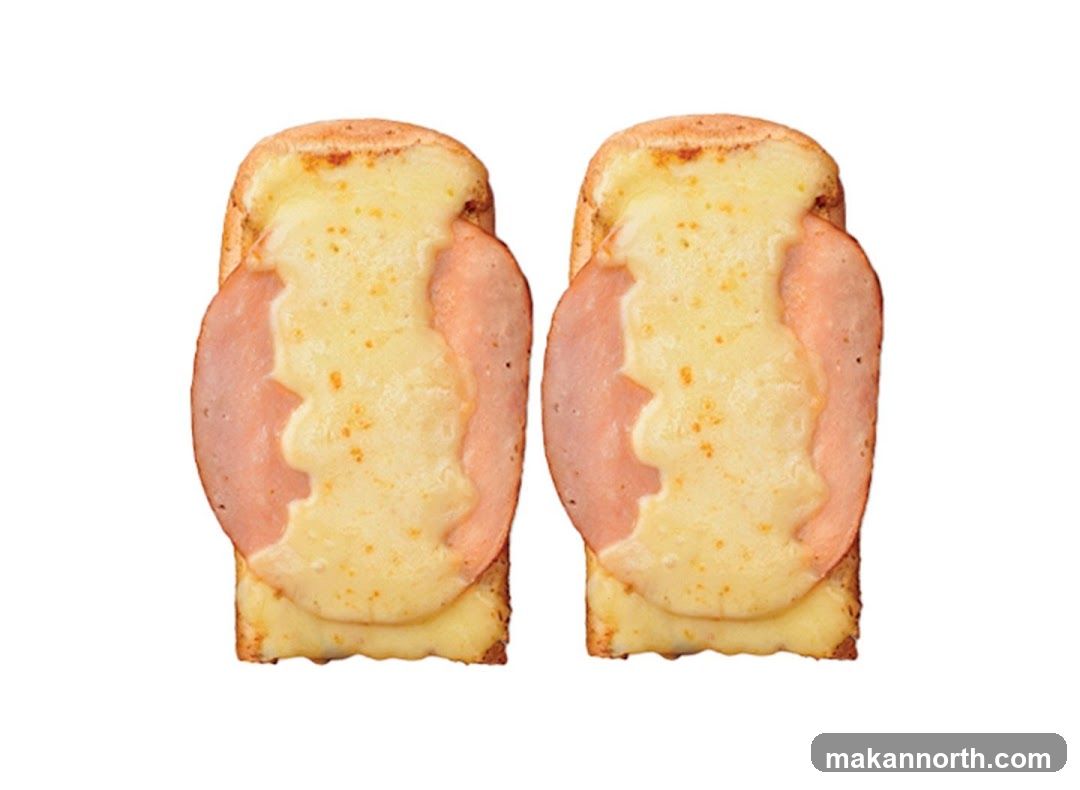 Two Ham and Cheese Toasts