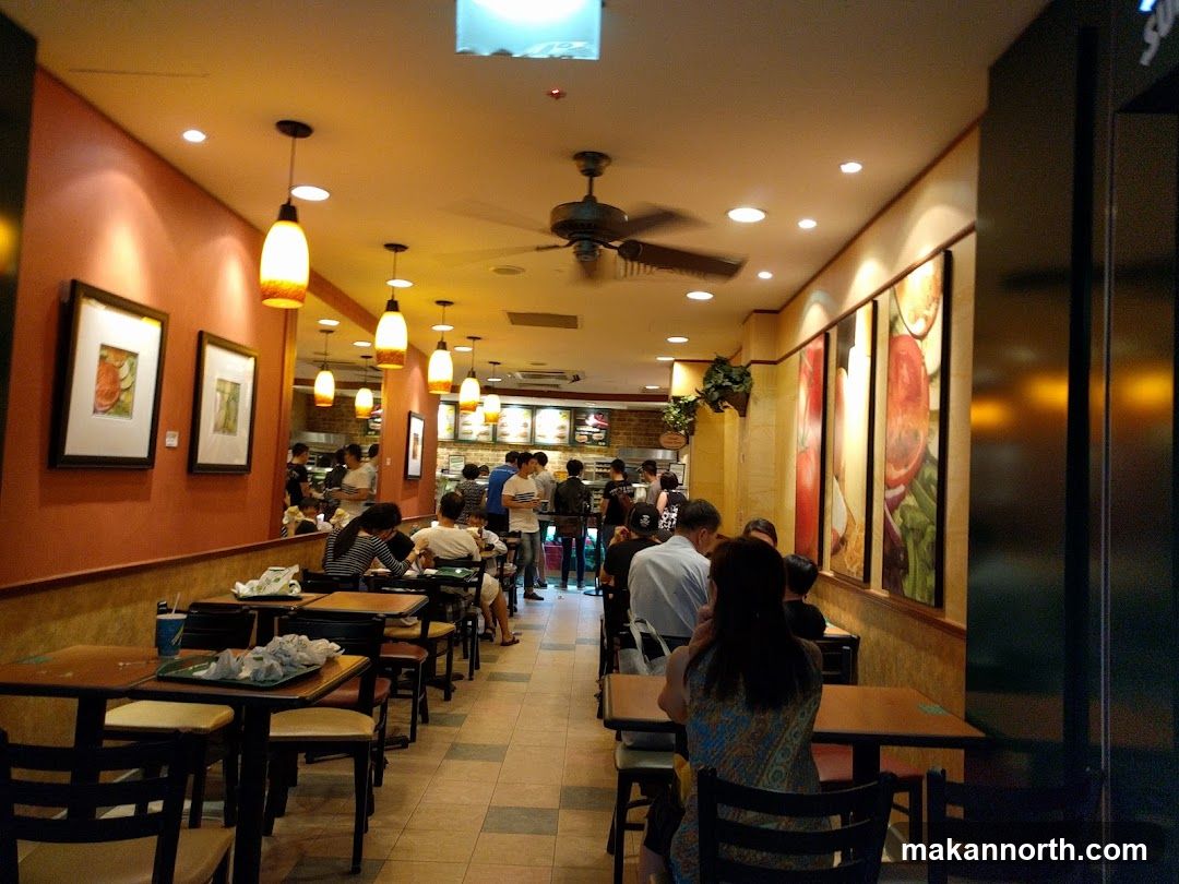 Interior of a Subway restaurant