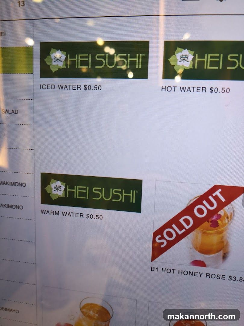 Hei Sushi Menu