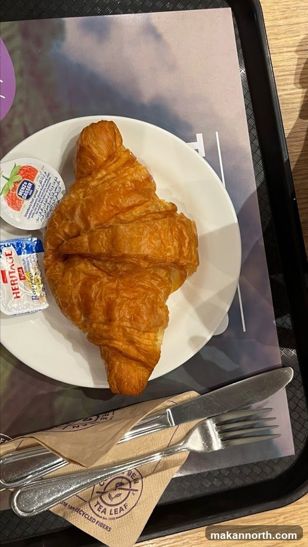 Croissant with Butter and Jam