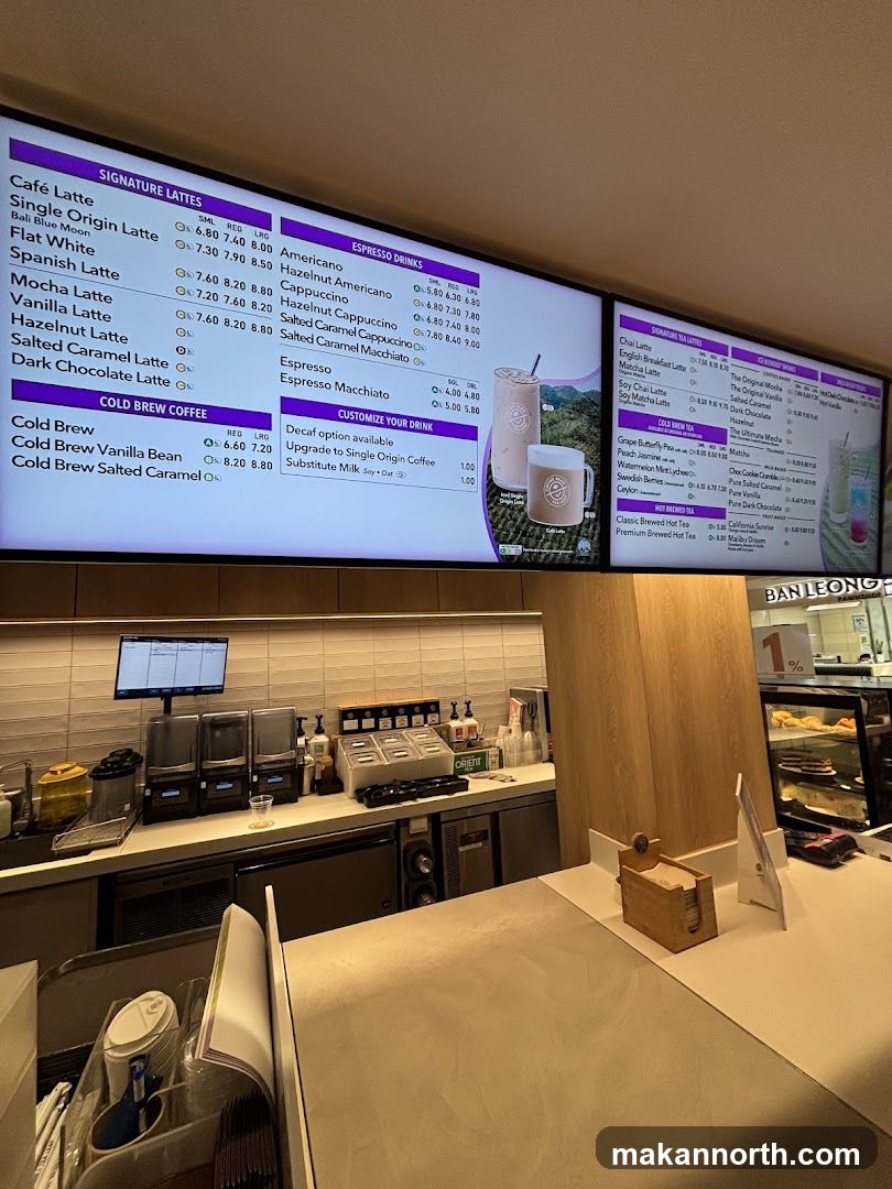 The Coffee Bean & Tea Leaf Menu