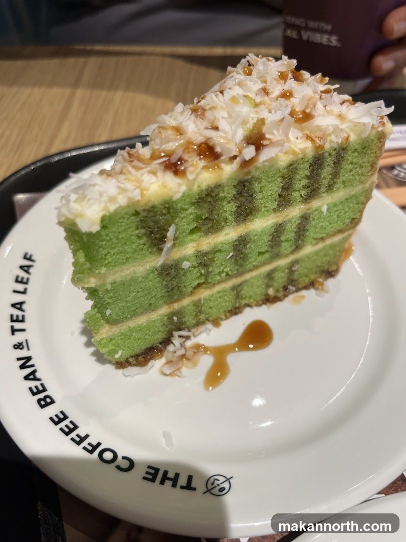 Slice of Green Layer Cake