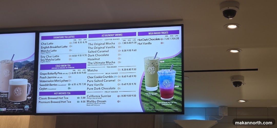 The Coffee Bean & Tea Leaf Menu