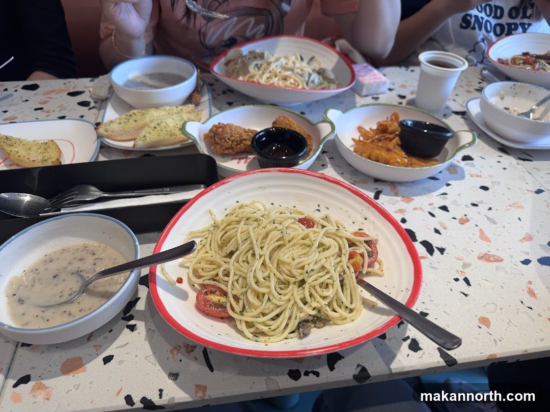 Diners Enjoying a Meal
