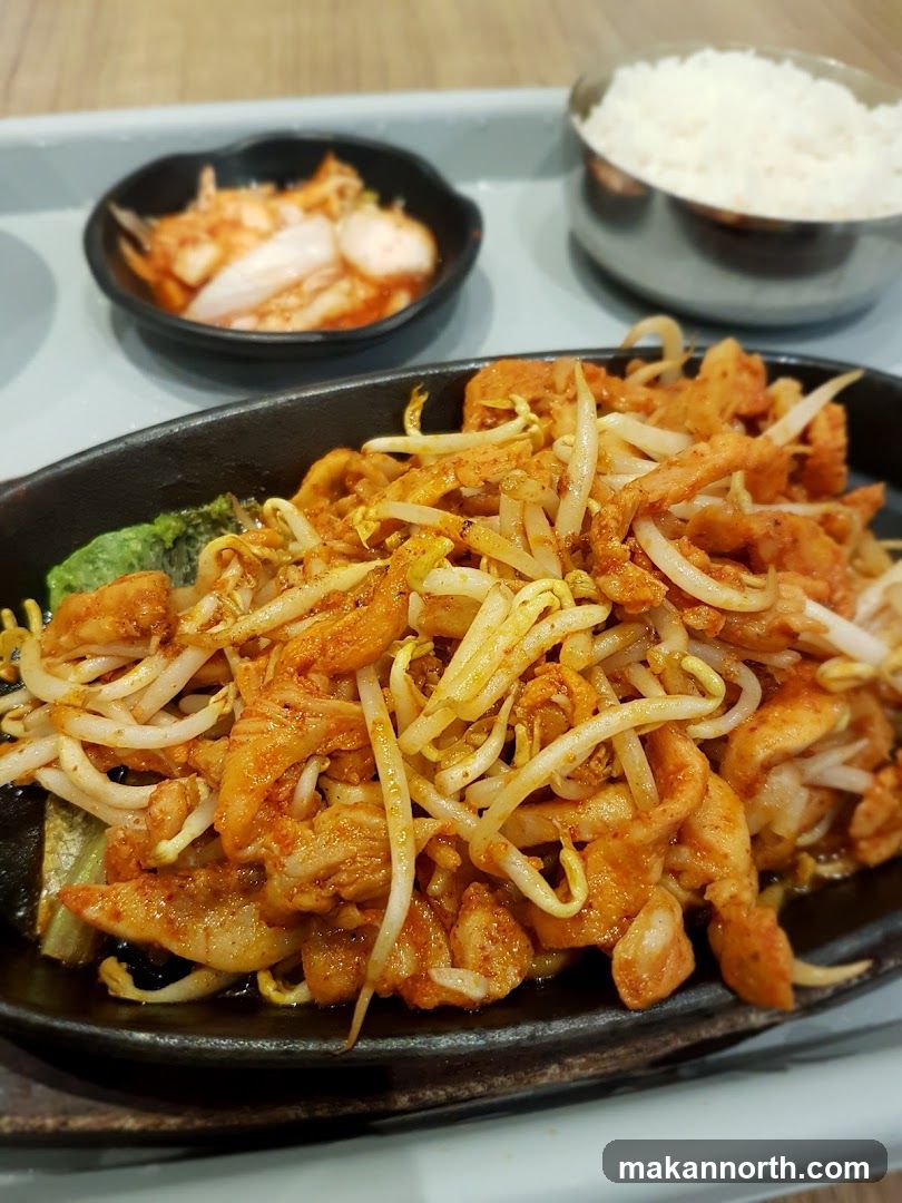 Spicy Stir-Fried Dish with Rice and Kimchi