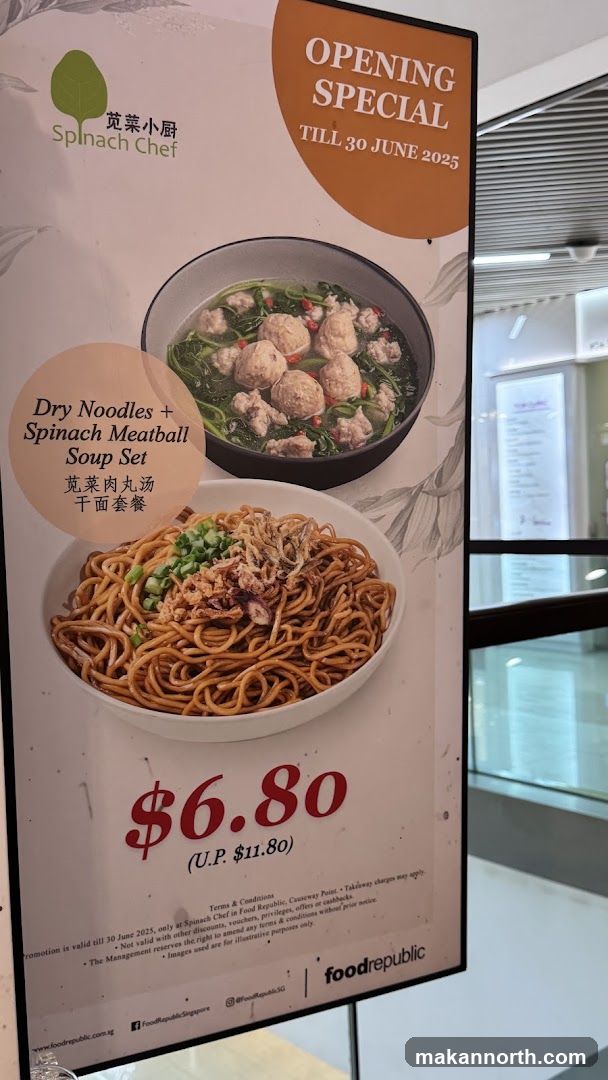 Spinach Chef Opening Special