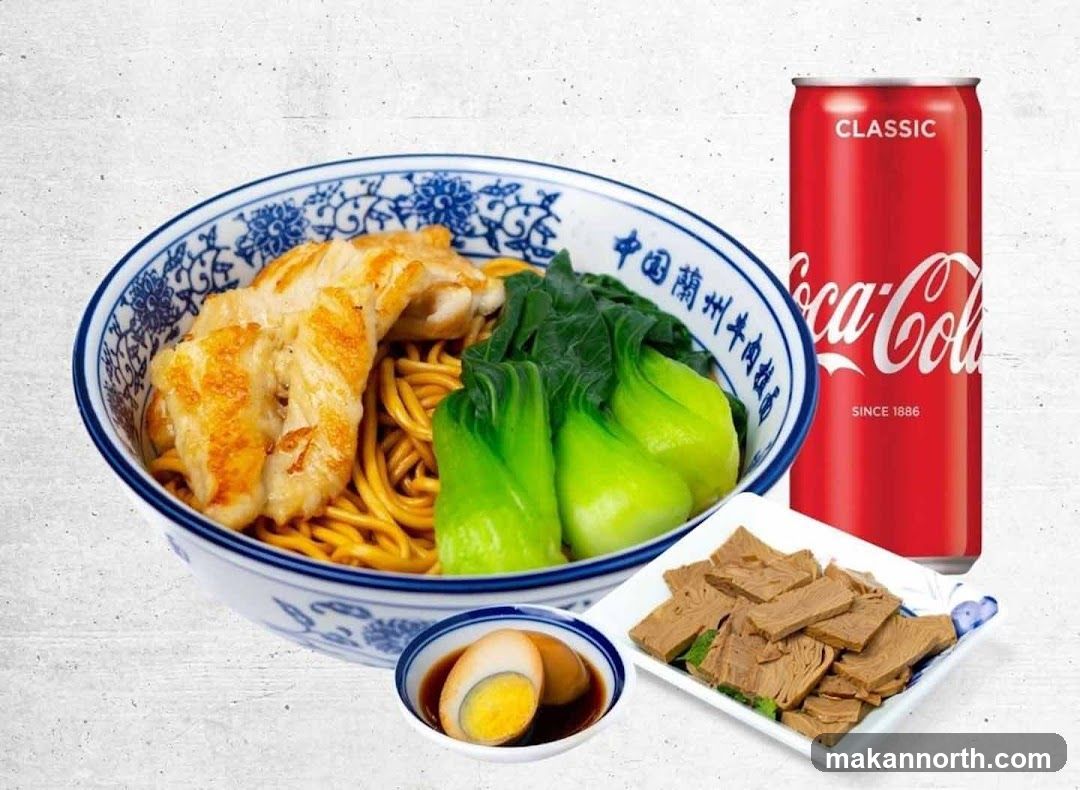 Noodle Dish with Coca-Cola