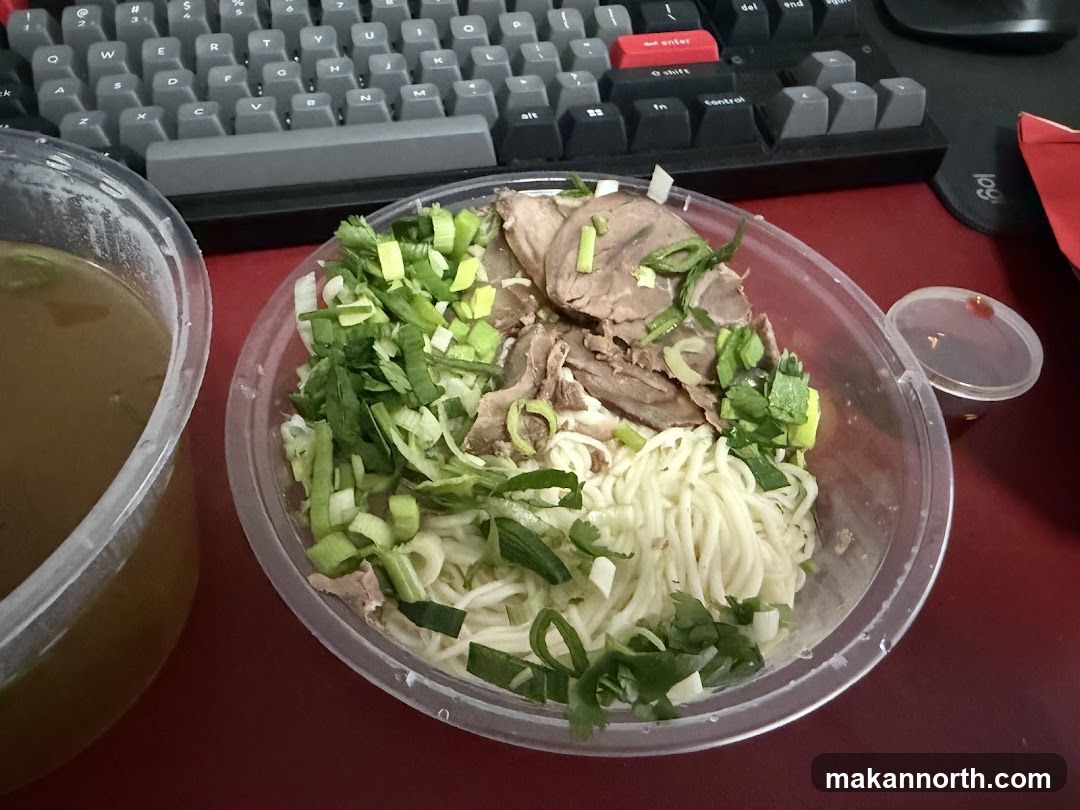 Noodle Soup with Beef and Green Onions