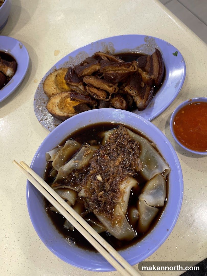 Braised Pork and Eggs with Noodles