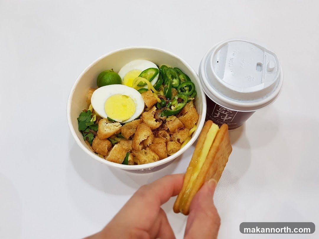 Noodle Bowl with Coffee and Kaya Toast