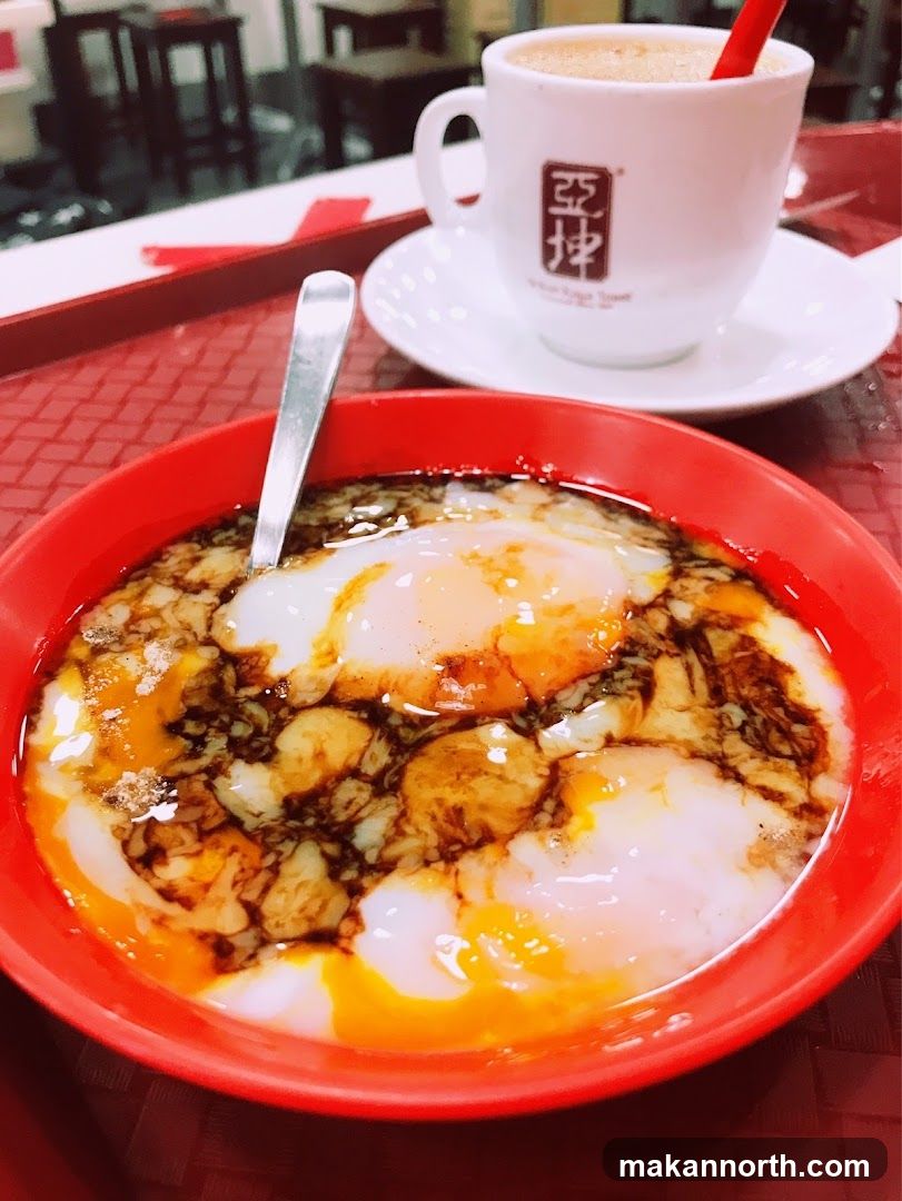 Soft-boiled eggs and coffee